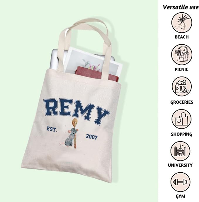Remy Ratatouille Inspired Cosmetic Bag - Cute Mouse Chef Makeup Pouch with Zipper - Perfect Gift for Disney Fans & Beauty Lovers - Great for Travel, Daily Use & Cosmetics Storage (Est. 2007)