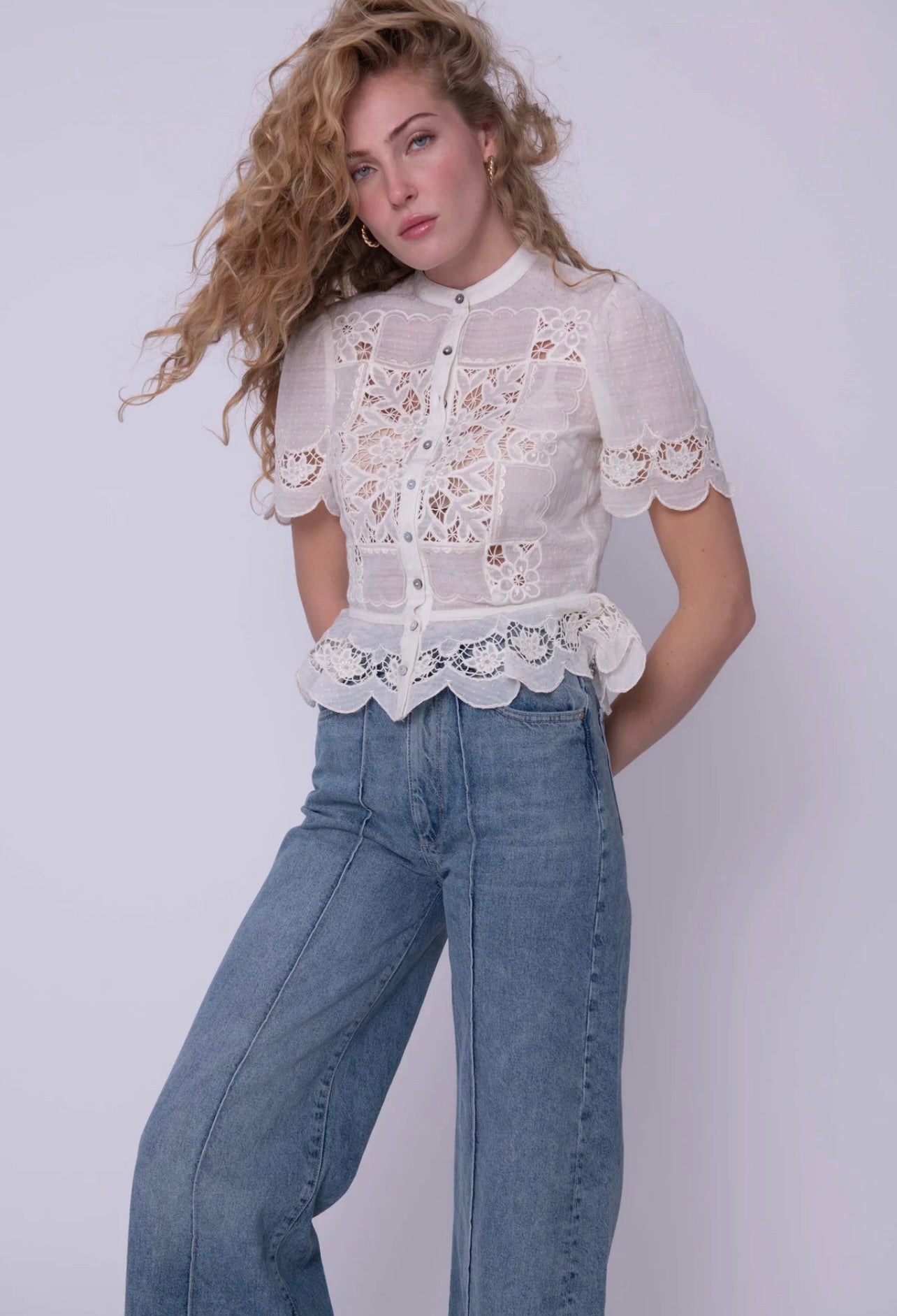 Elizabeth Top Women's Fashion Blouse - Elegant Floral Print Casual Shirt for Spring & Summer | Perfect for Office, Dating & Outdoor Activities