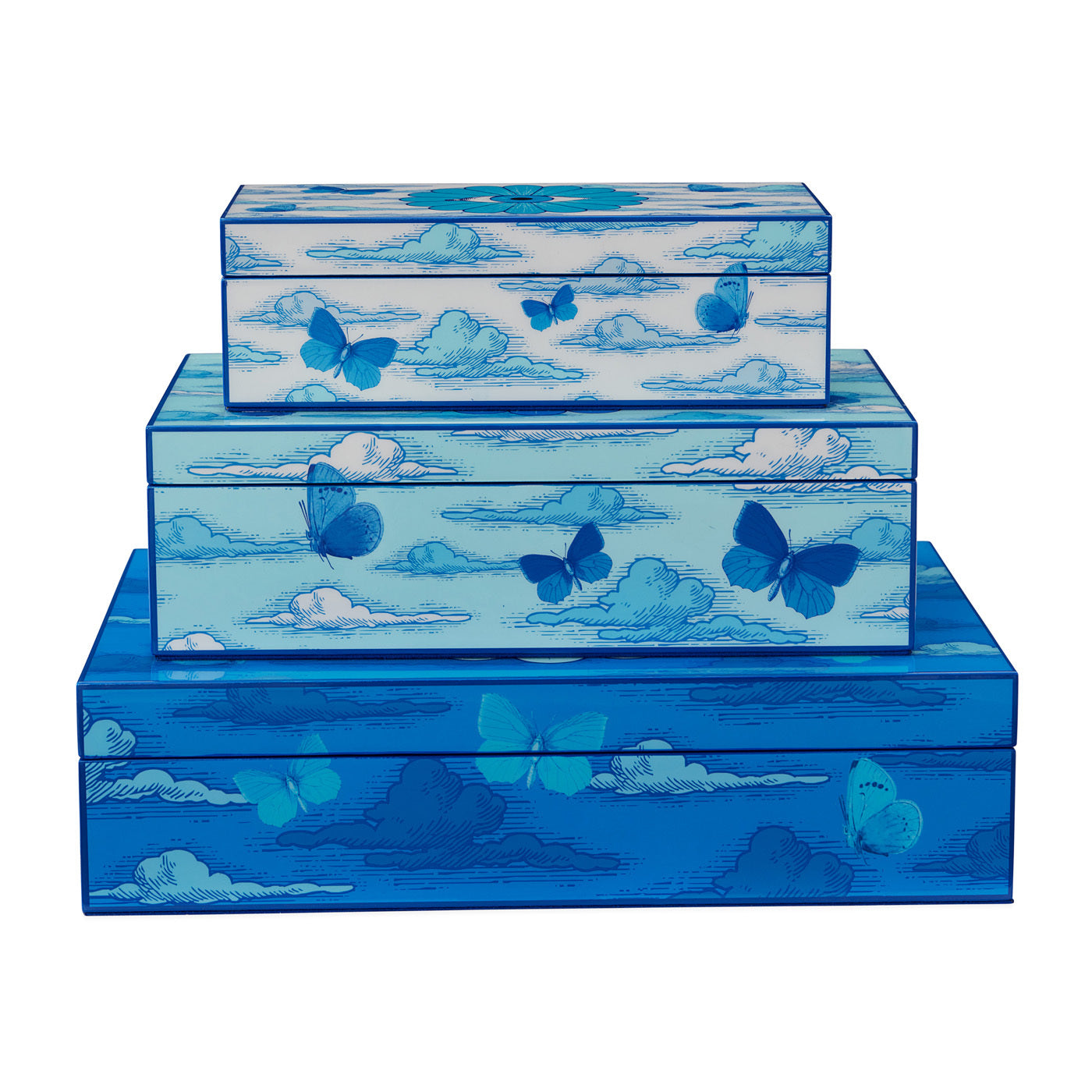 Vintage Apothecary Lacquer Box Set - Antique Style Jewelry Storage & Home Decor for Bathroom, Bedroom, or Vanity Organizer