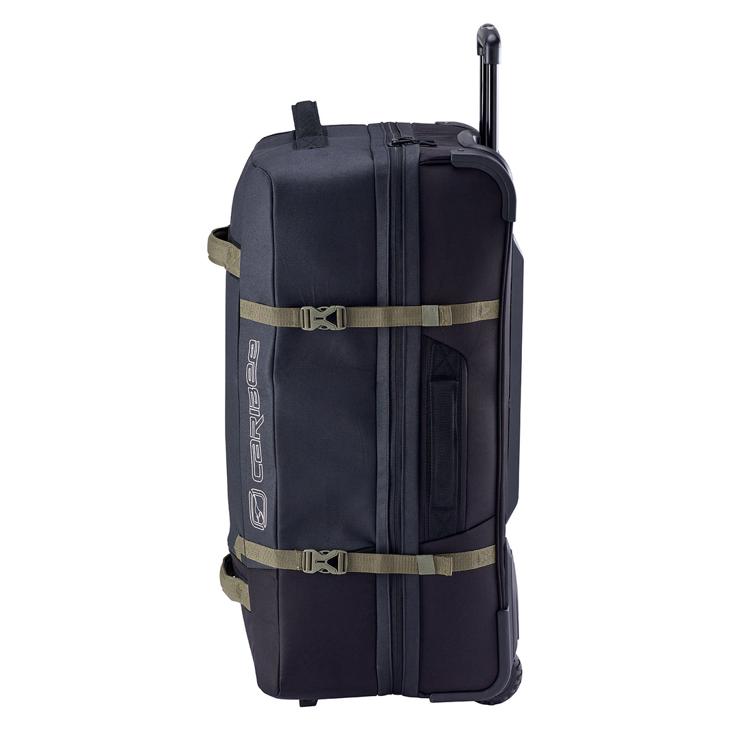 Caribee Split Roller 100L Travel Duffel Bag - Black - Perfect for Camping, Hiking & Adventure Travel