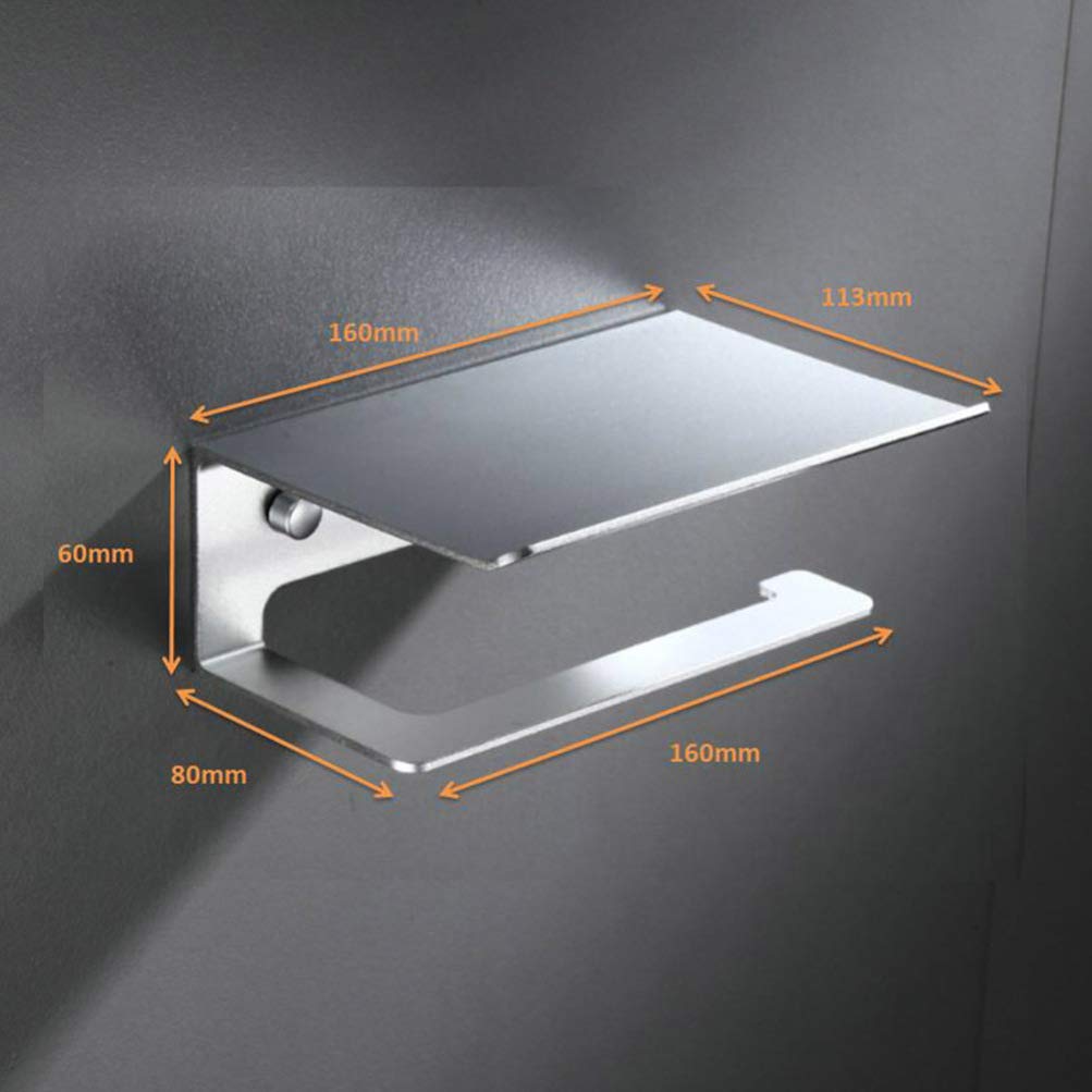 Aluminum Wall Mount Phone Holder & Shelf Bracket for Bathroom Kitchen