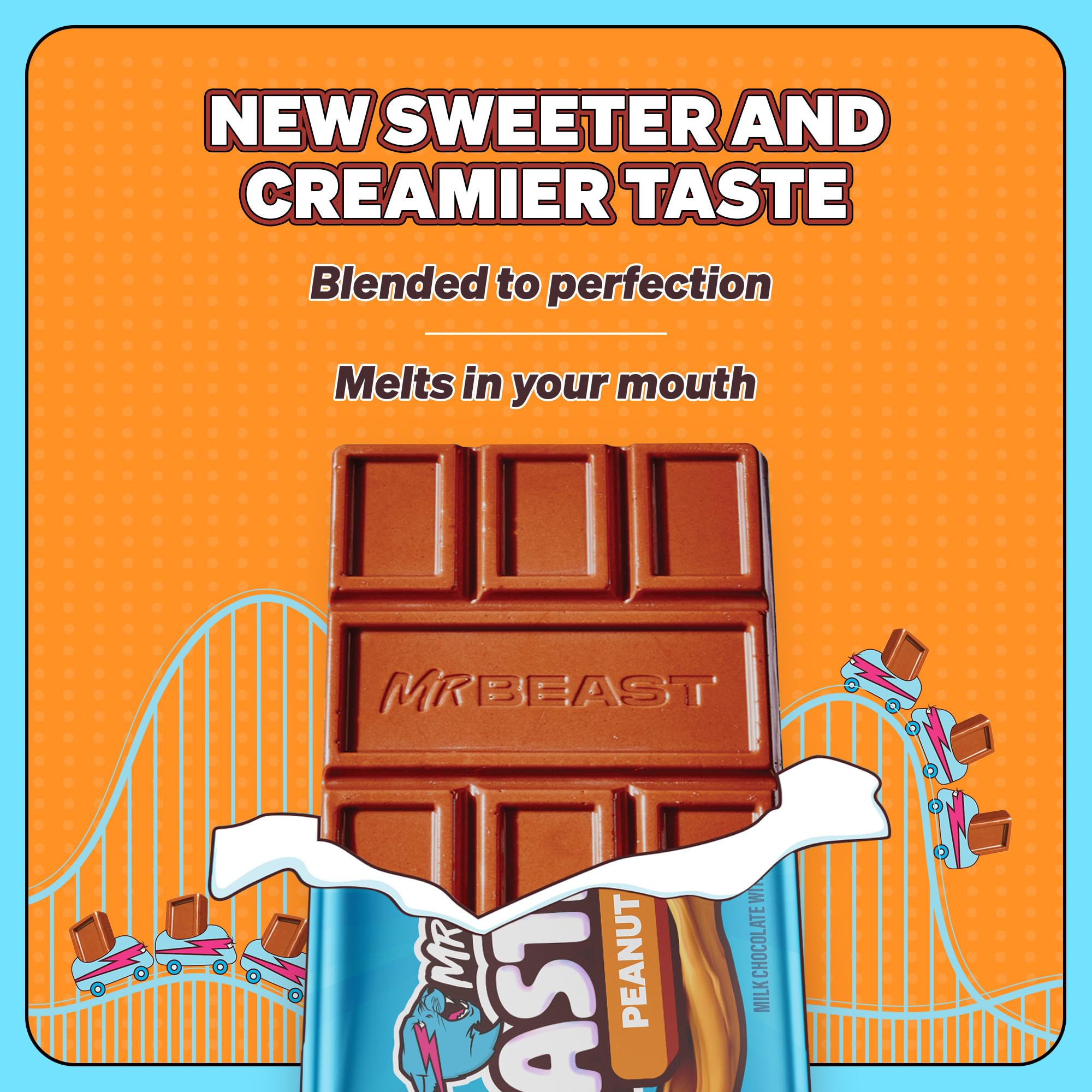MrBeast Feastables Chocolate Bars - 10 Pack (60g Each) - Deez Nutz & Peanut Butter Flavors - Premium Chocolate Gift for Chocolate Lovers - Perfect for Gifts, Parties & Snacking