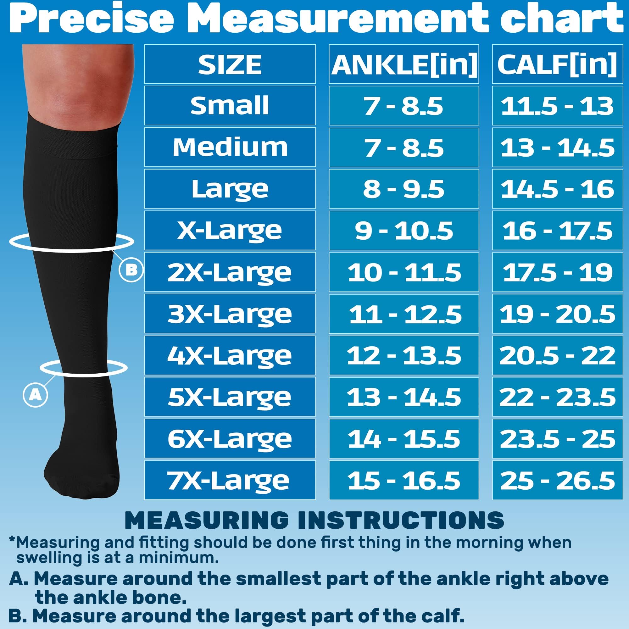 ABSOLUTE SUPPORT 20-30mmHg Medical Compression Socks for Men & Women - Varicose Veins Relief, Swelling Reduction, Improved Circulation (A501) - Perfect for Travel, Pregnancy & Post-Surgery Recovery