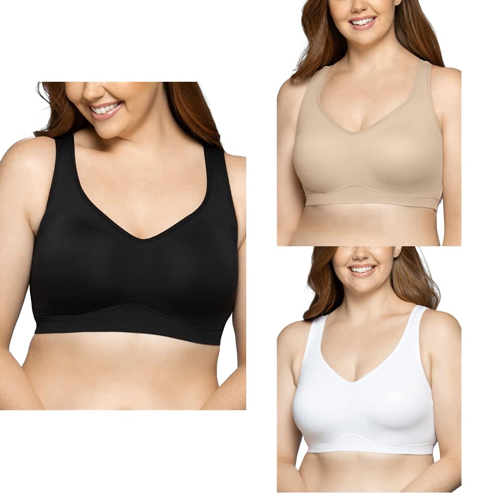 Vanity Fair Women's Beyond Comfort Easy Pull-On Wireless Bra - Soft Support for Everyday Wear, Work & Leisure