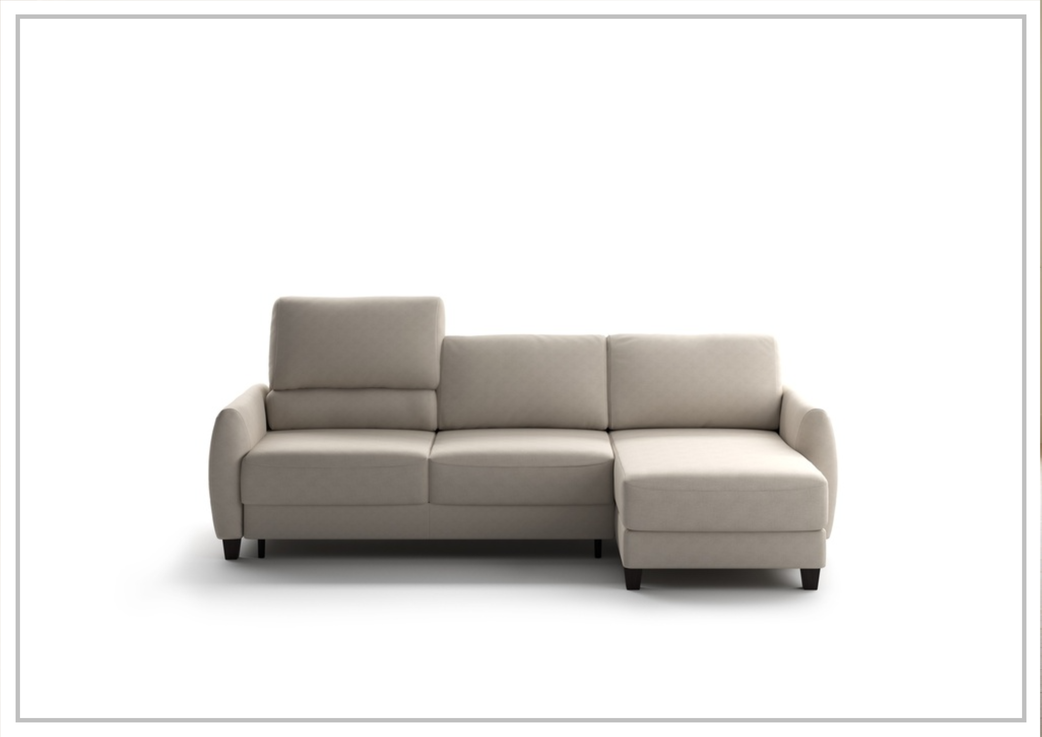 Luonto Delta 3-Seater Fabric Full XL Sectional Sofa Sleeper with Reversible Chaise - Modern Living Room Furniture for Small Spaces, Comfortable Sleeper Sofa for Guests, Perfect for Apartments and Cozy Homes