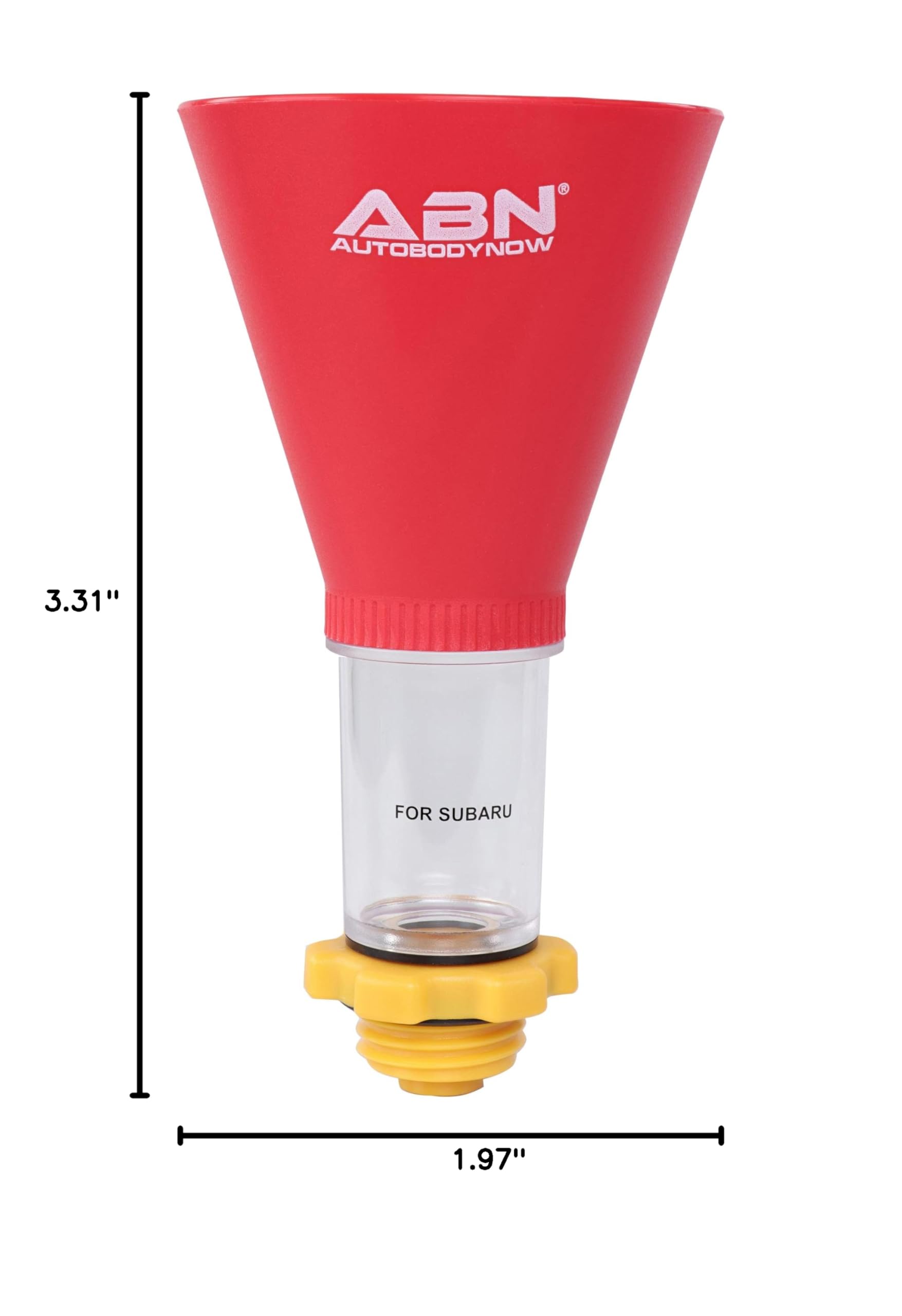 ABN Automotive Oil Funnel for Subaru - No Spill Engine Oil Change Funnel with Adapter | Perfect for DIY Car Maintenance & Quick Oil Changes