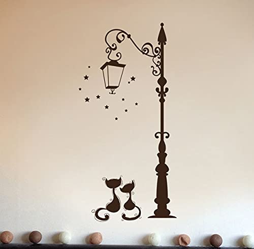 Funny Cat Wall Stickers - Cute Vinyl Decals for Living Room, TV Wall & Kids Bedroom Decor - Peel & Stick Home Decor BRC08 - Perfect for Nursery, Playroom & Pet Lover Gifts