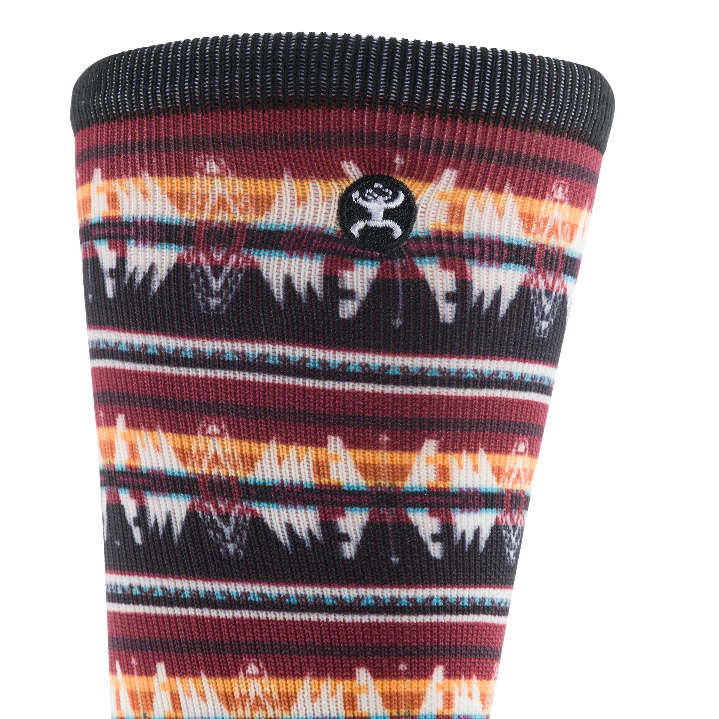 HOOey Men's Western-Inspired Athletic Boot Socks - Moisture-Wicking, Cushioned for Comfort - Perfect for Cowboy Boots, Work Boots & Outdoor Activities