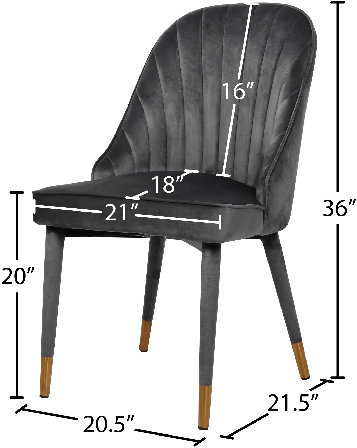 Luxury Belle Velvet Dining Chairs - Soft Upholstered Modern Accent Chairs for Dining Room, Kitchen, or Office - Elegant Home Decor & Comfortable Seating Solution