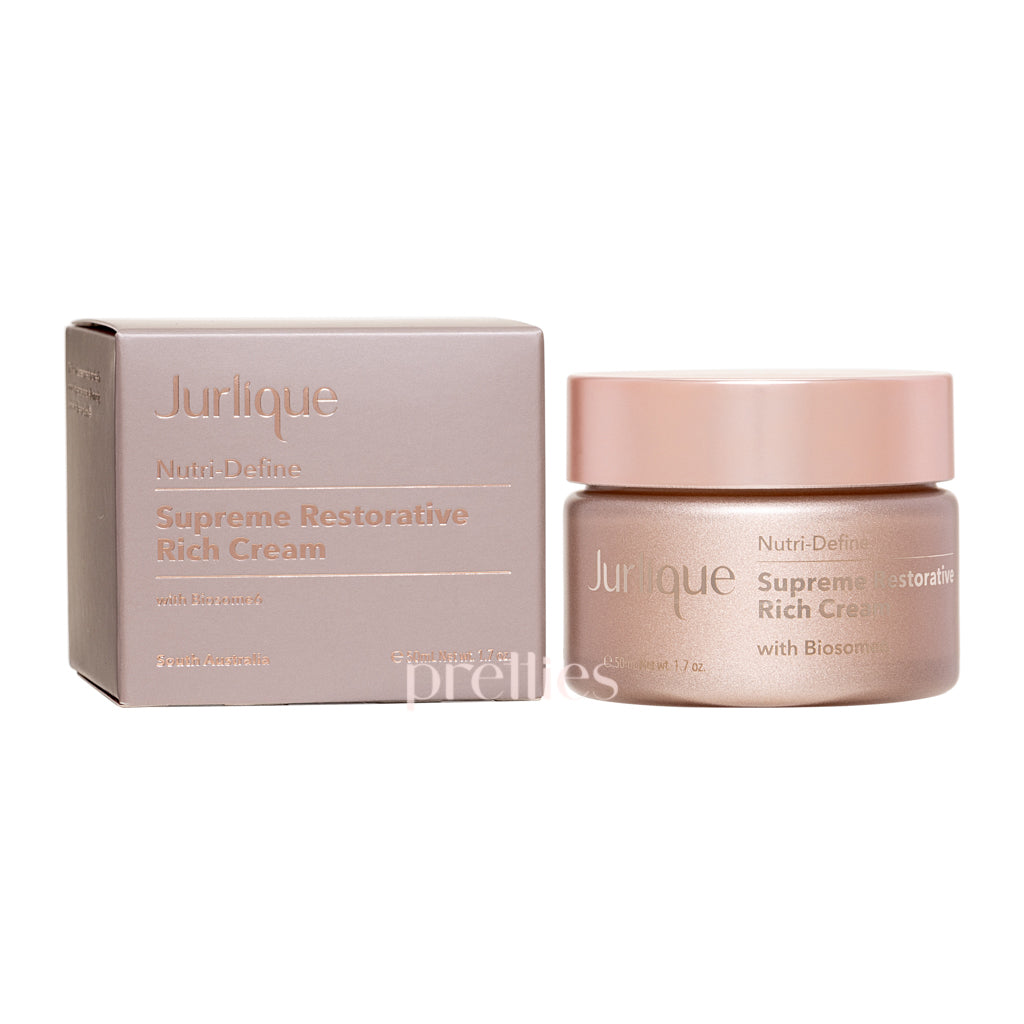 Jurlique Nutri Define Supreme Restorative Rich Cream 50ml - Intense Hydrating & Anti-Aging Face Moisturizer for Dry Skin - Perfect for Night Routine & Winter Skincare Care