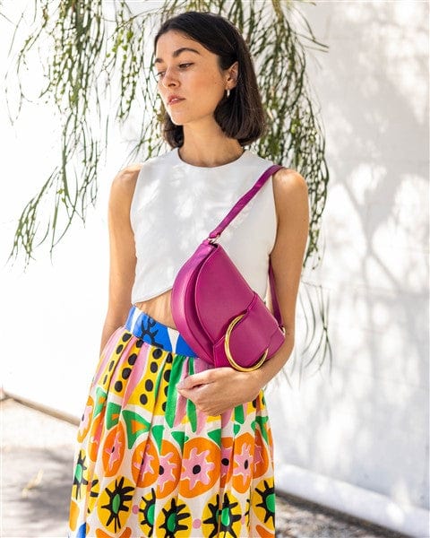 Luna Vegan Leather Shoulder Bag for Women - Eco-Friendly Apple Leather Crossbody Purse - Perfect for Work, Travel & Everyday Use
