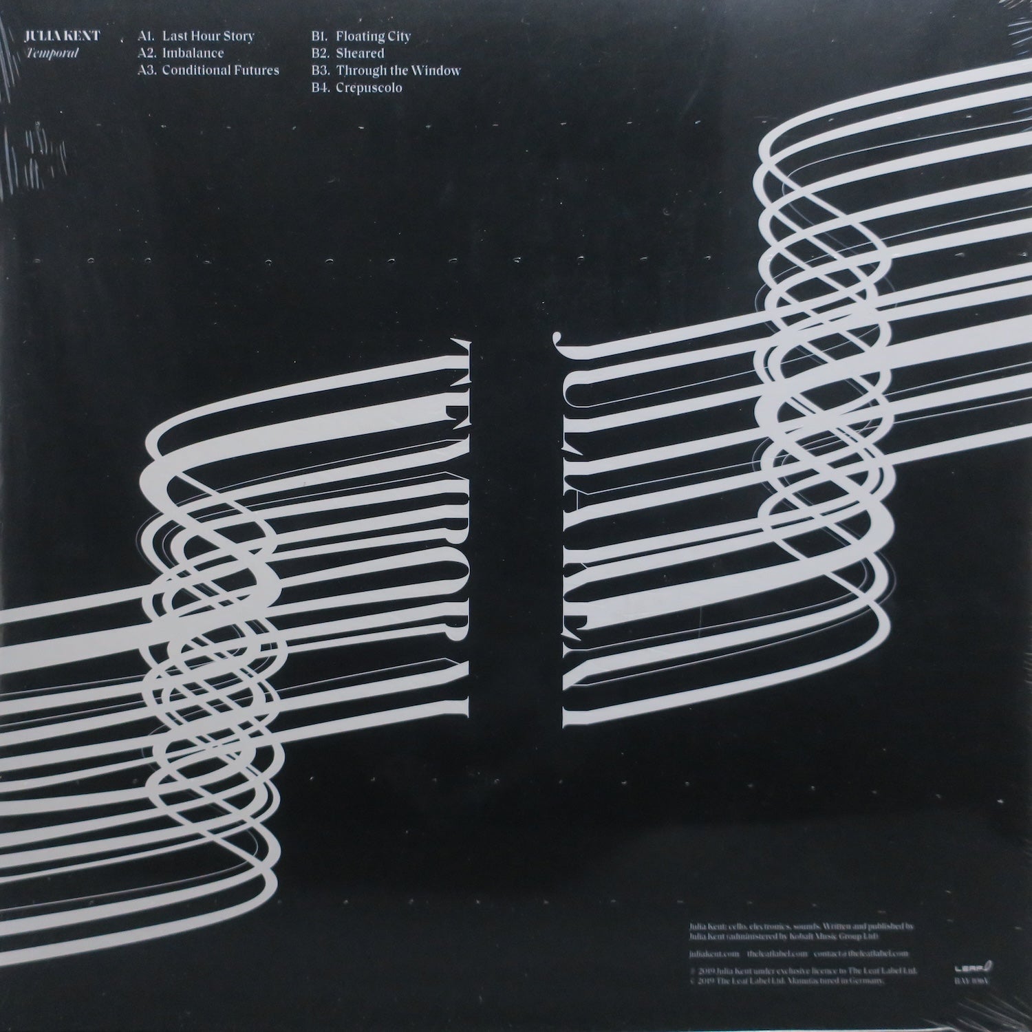 Julia Kent 'Temporal' Vinyl LP (2018) | Contemporary Classical Music Album | Perfect for Relaxation, Study & Meditation