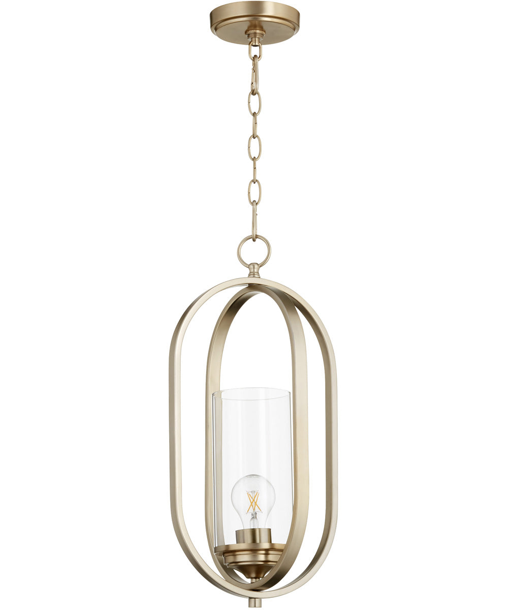 10W Collins Single Light Pendant in Aged Brass - Vintage Industrial Ceiling Light for Kitchen Island, Dining Room, or Entryway