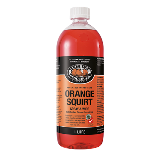 Citrus Resources Orange Squirt Spray and Wipe - All-Purpose Cleaner for Kitchen, Bathroom & Stain Removal - Natural Degreaser & Disinfectant for Home, Office & Commercial Use