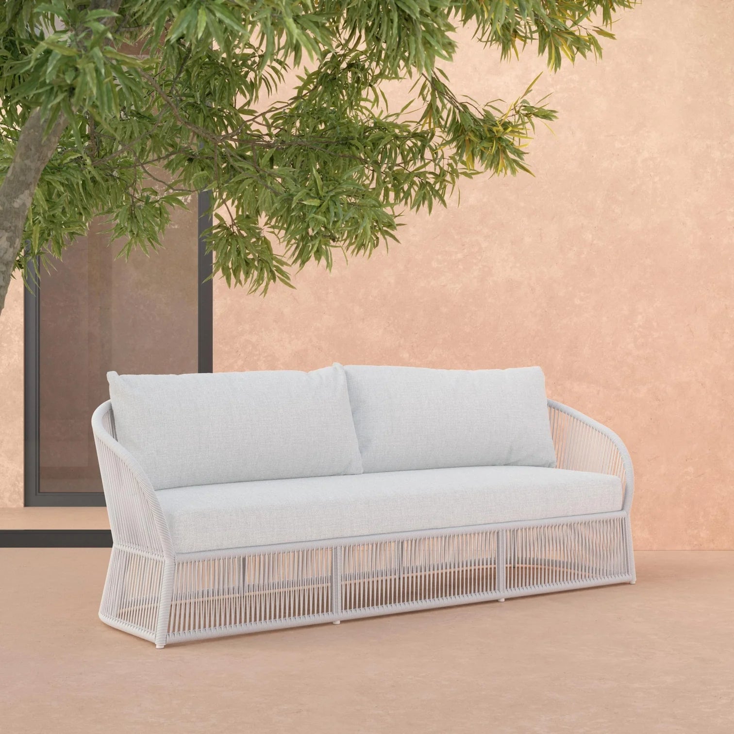 Premium Cape Town Outdoor 3-Seater Sofa Set - Waterproof Wicker Patio Furniture for Garden, Poolside & Backyard Relaxation