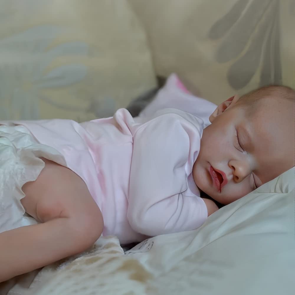 CHAREX 18 Inch Realistic Reborn Baby Doll - Lifelike Sleeping Newborn Preemie Doll with Weighted Soft Cloth Body, Perfect Gift for Kids Age 3+ (Boys & Girls) - Great for Role Play, Cuddling & Emotional Development