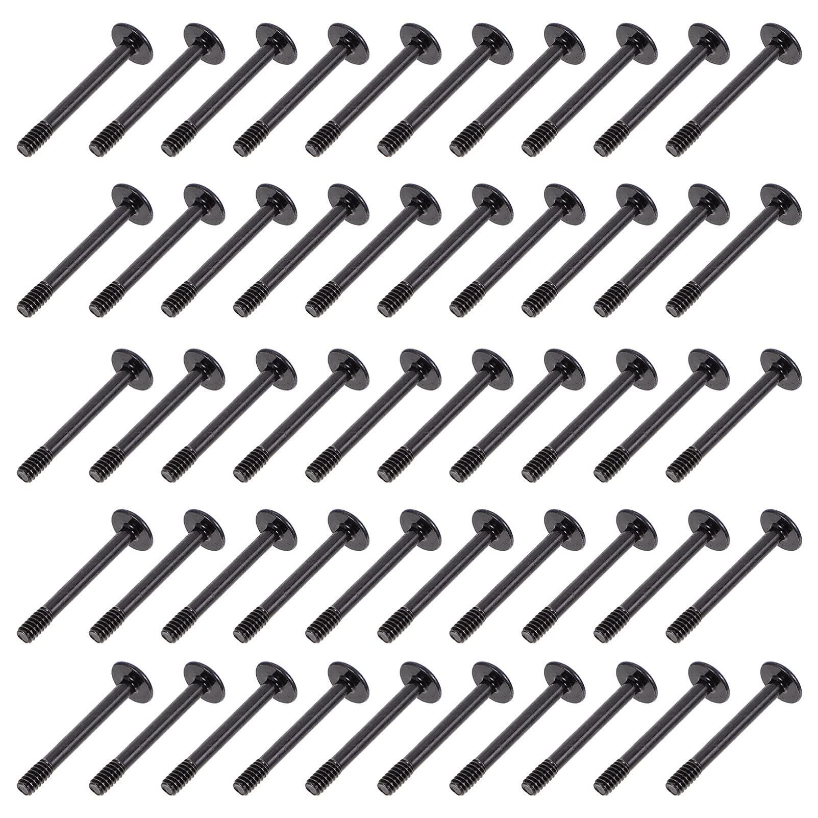 TEHAUX 50pcs PC Case Fan Screws - Anti-Vibration Mounting Pins & Rivets for Computer Case Fans, CPU Coolers - Noise Reduction, Secure Fit (UNC Thread) - Perfect for Gaming PC Builds, Workstation Upgrades & DIY Computer Maintenance