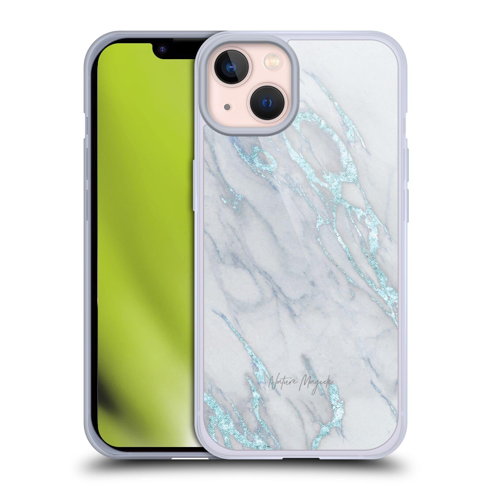 Official Nature Magick Blue Marble Metallic Soft Gel Case for iPhone 13 - Licensed Head Case Designs | Protective Phone Cover with Stylish Design for Everyday Use & Outdoor Activities