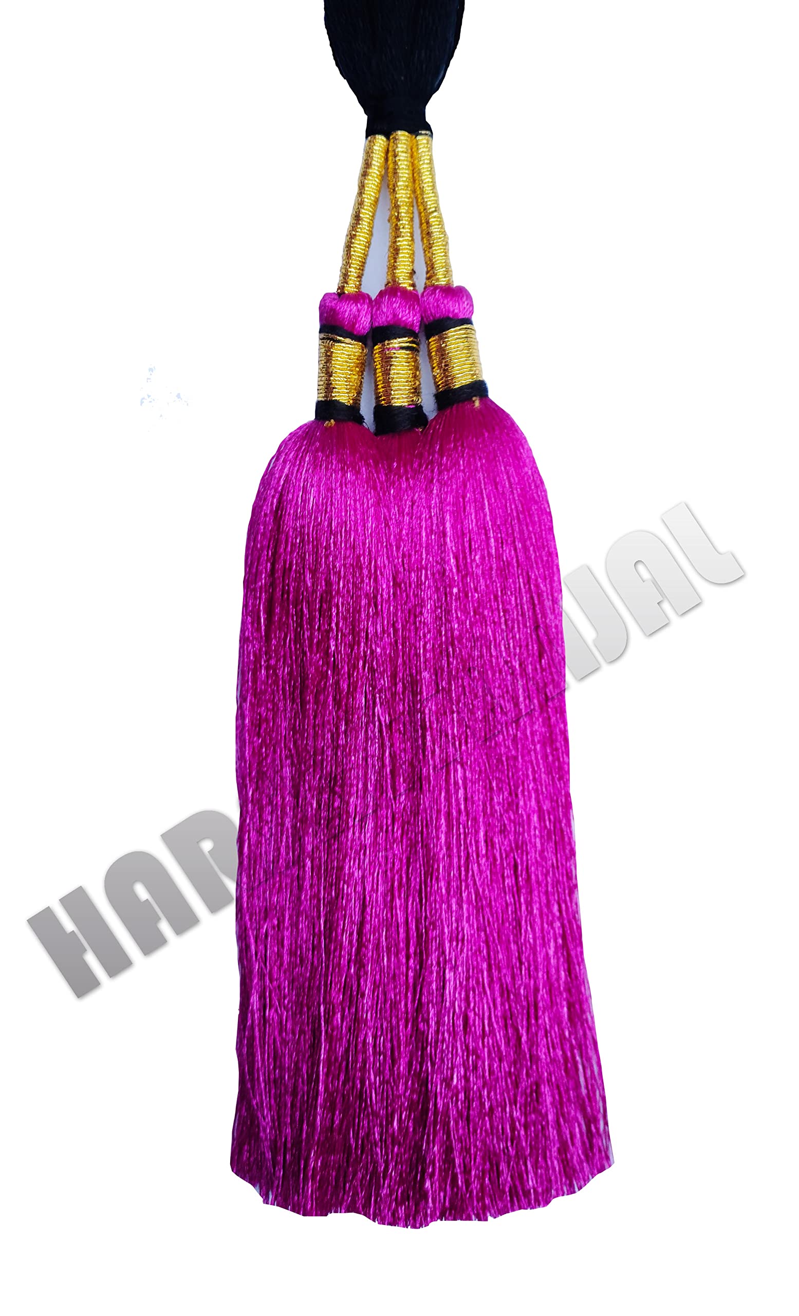 Pack of 2 Punjabi Paranda Parandi Choti Braid Tassels Hair Accessories for Women & Girls - Pink | Traditional Indian Hair Jewelry for Weddings, Festivals & Cultural Events