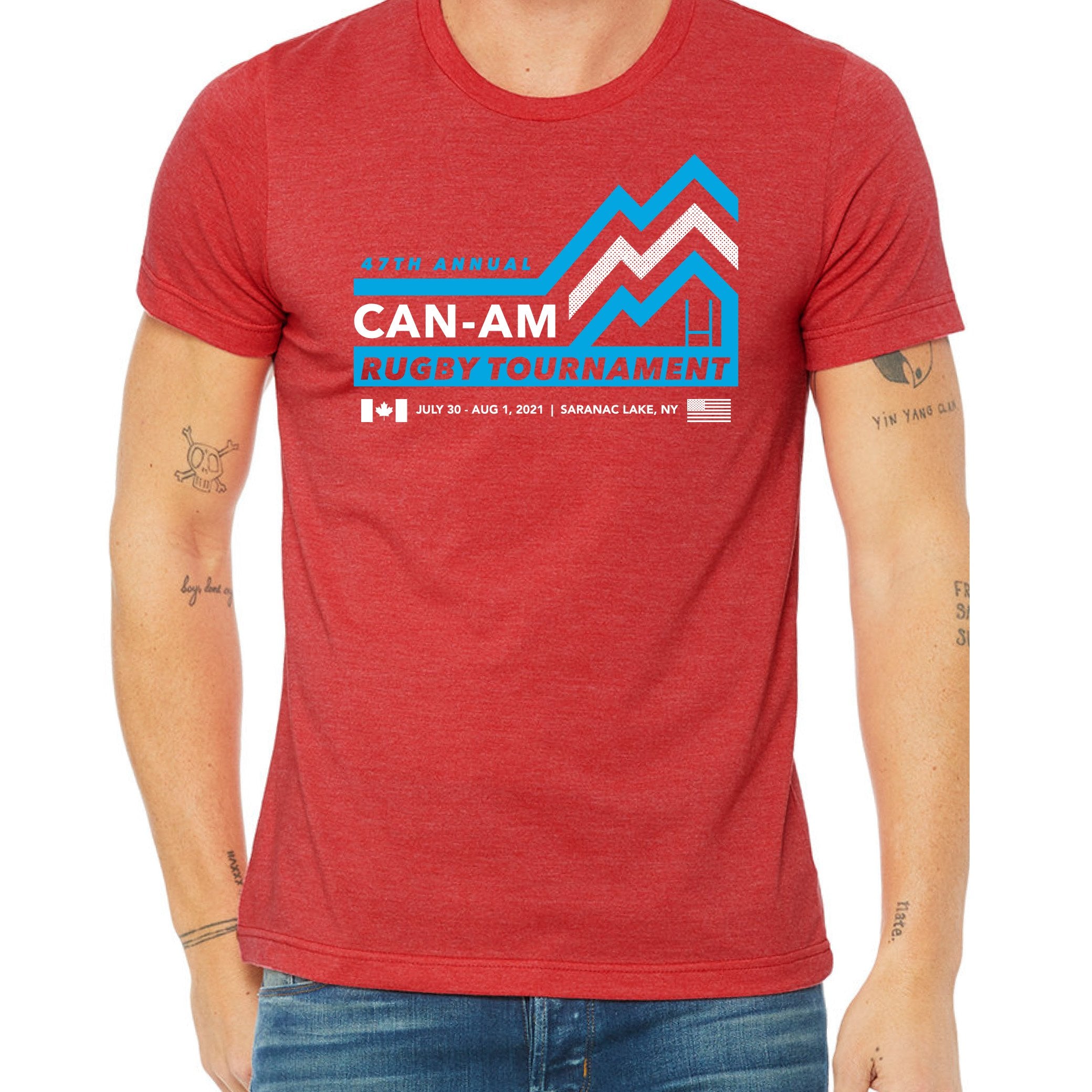 2021 CAN AM Tournament T-Shirt - Men's Comfortable Cotton Tee for Sports Fans & Casual Wear - Perfect for Golf, Fishing, and Outdoor Events