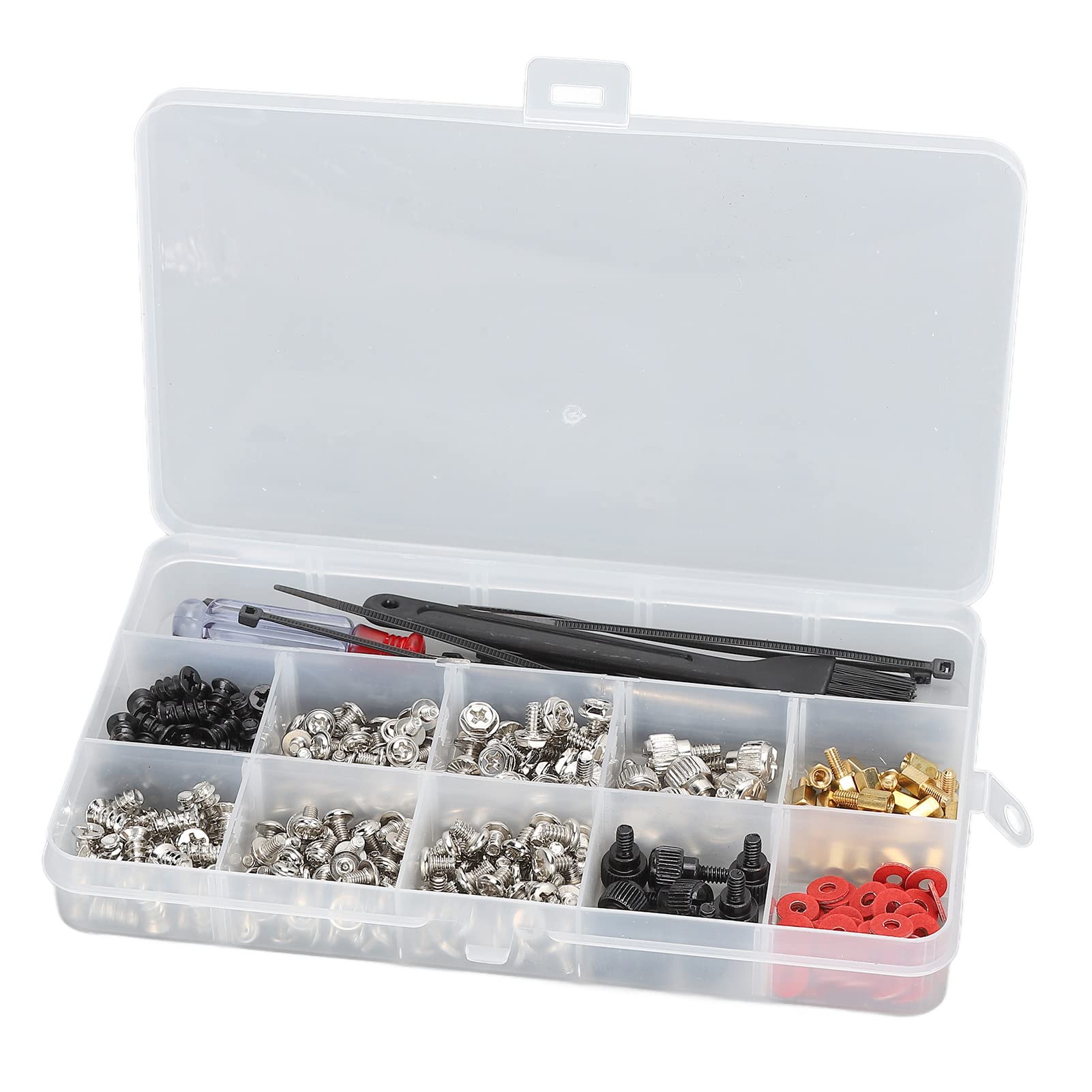 362Pcs Computer Screw Set - Laptop & PC Maintenance Kit with Screws, Cable Ties, Screwdriver, Washers & Cleaning Brush for Computer Repair, Installation & DIY Projects | Perfect for Home Office, IT Professionals & Tech Enthusiasts