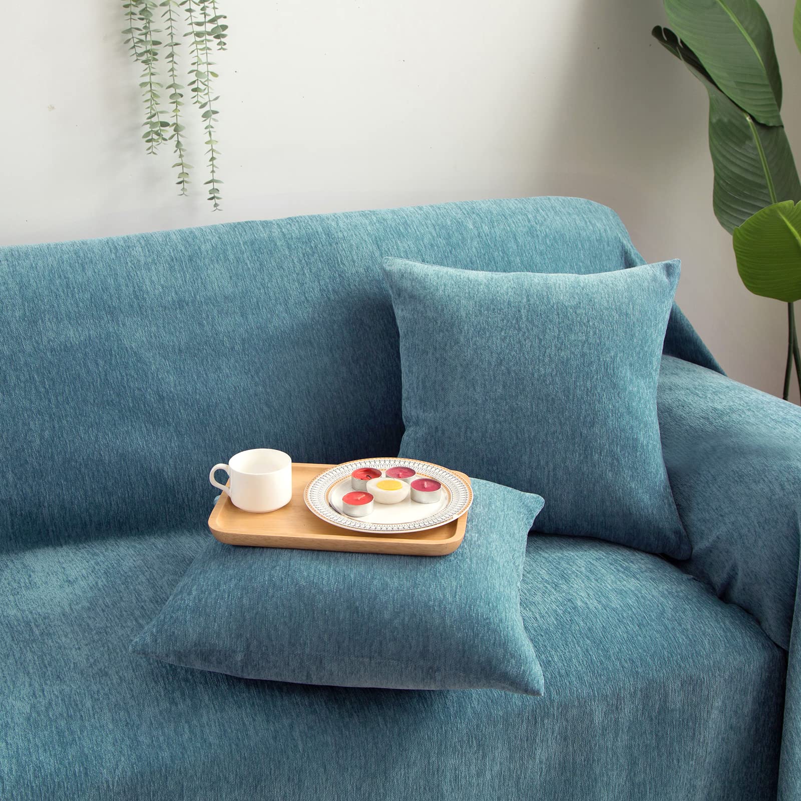 ROOMLIFE Chenille Sofa Cover for 2-3 Cushion Couches - Soft, Durable Multi-Functional Couch Protector for Pets & Furniture (71