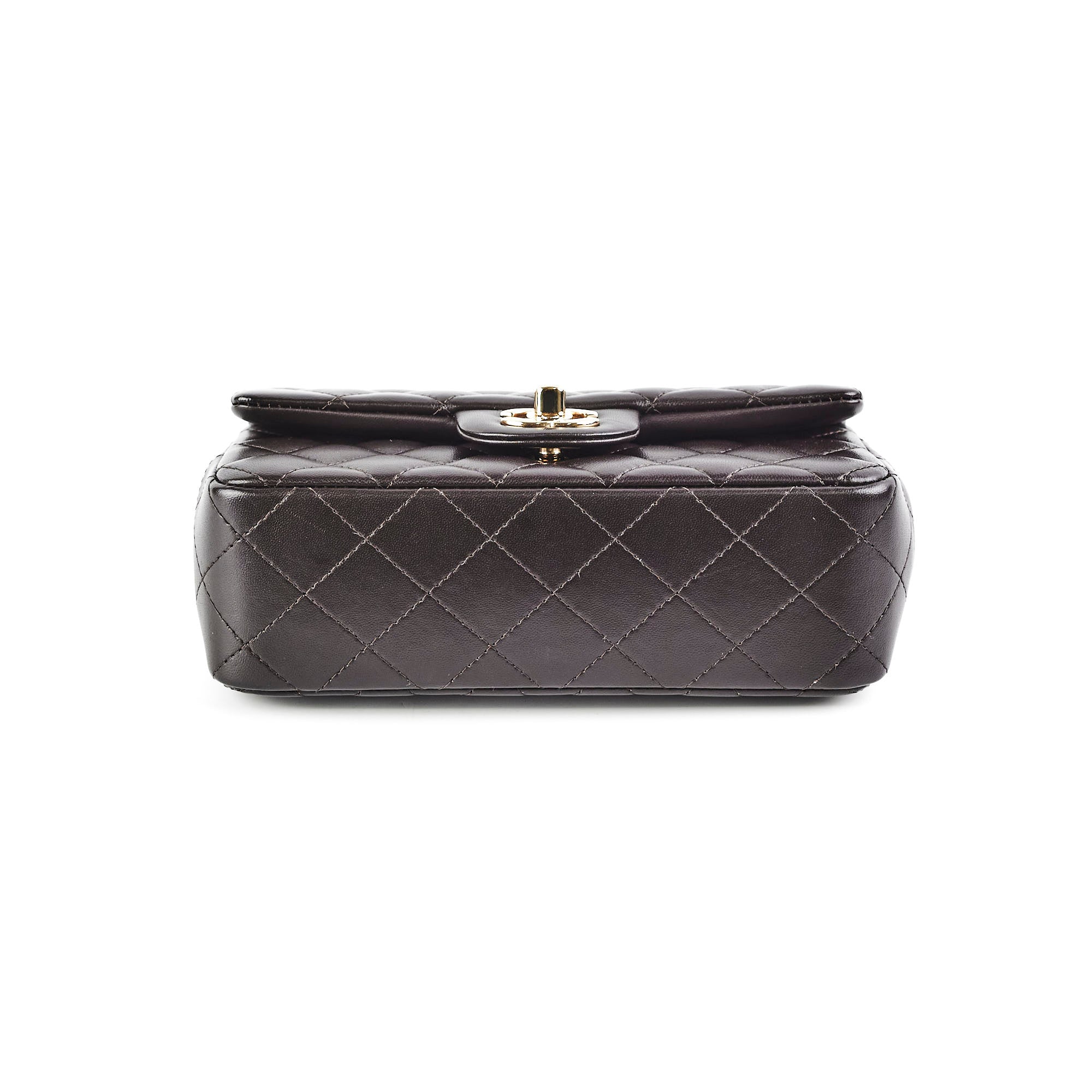 Chanel Mini Rectangular Flap Bag in Dark Chocolate with Microchip - Perfect for Evening Events & Luxury Fashion Accessories