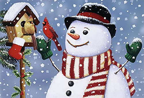 1000 Piece Jigsaw Puzzle for Adults & Teens - Snowman Wooden Puzzle, Challenging Family Game, Christmas Home Decor Gift (Perfect for Holiday Gatherings & Winter Decorations)