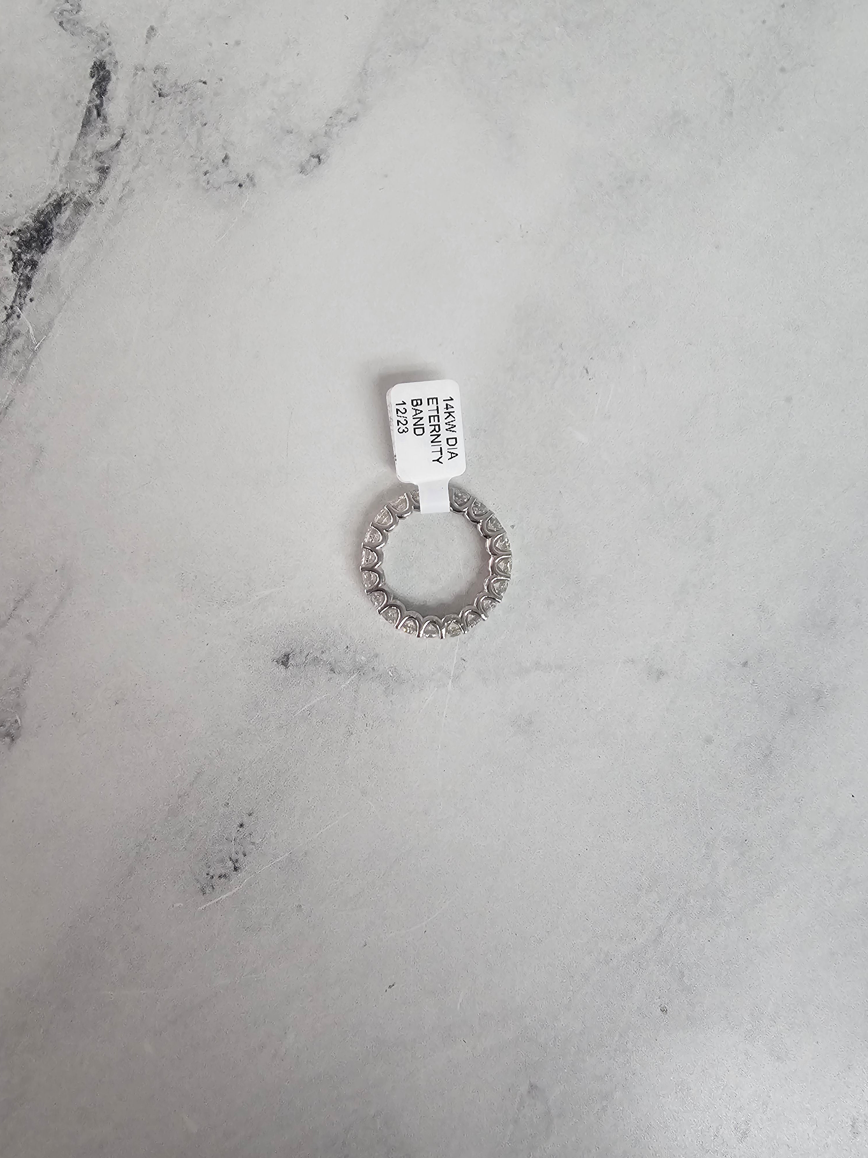 14K White Gold Diamond Eternity Band Ring for Women - Perfect for Weddings, Anniversaries & Special Occasions