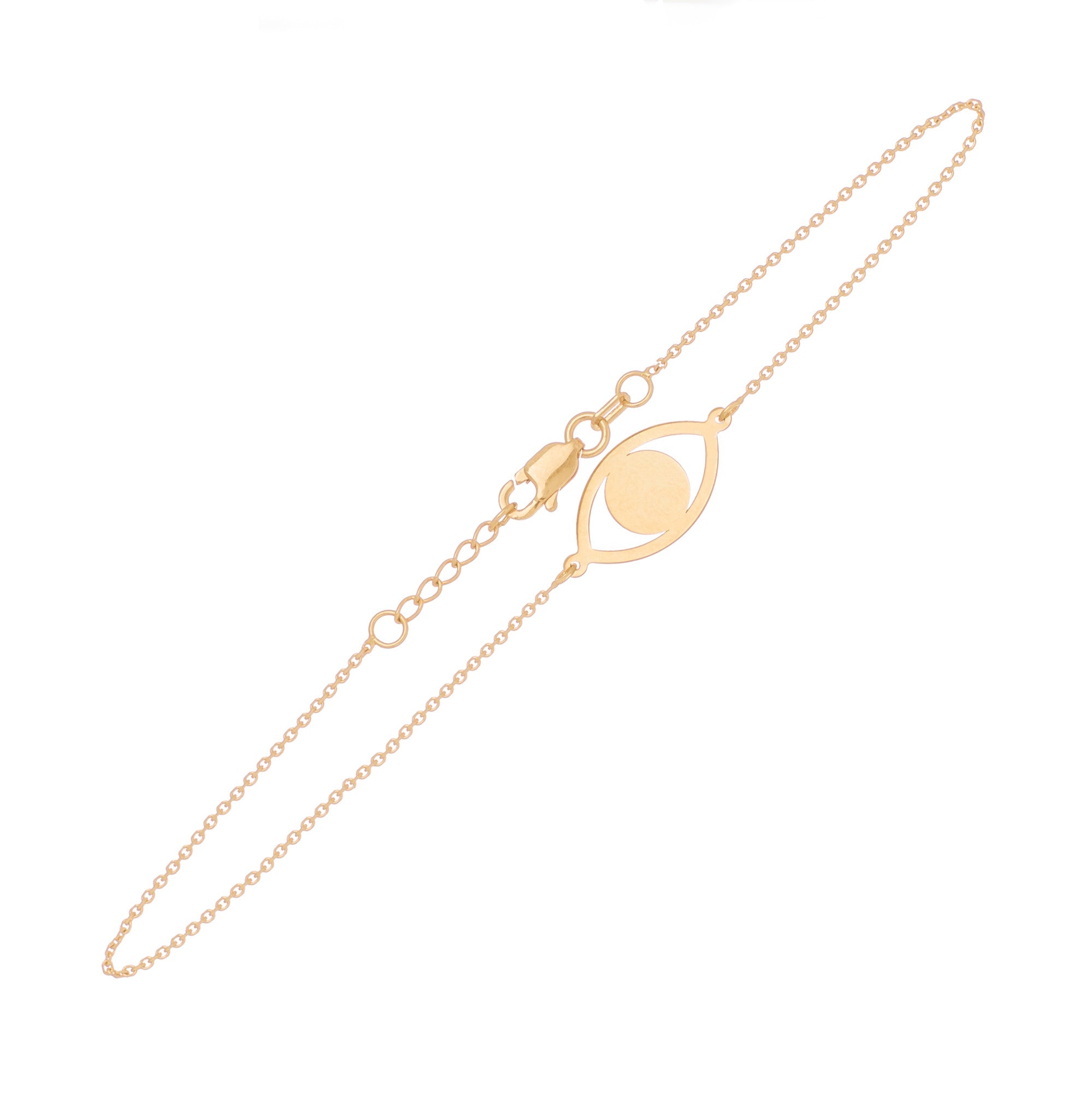 14K Gold Evil Eye Bracelet for Women - Protection & Good Luck Charm - Elegant Handmade Jewelry Gift for Her - Perfect for Everyday Wear, Parties & Special Occasions