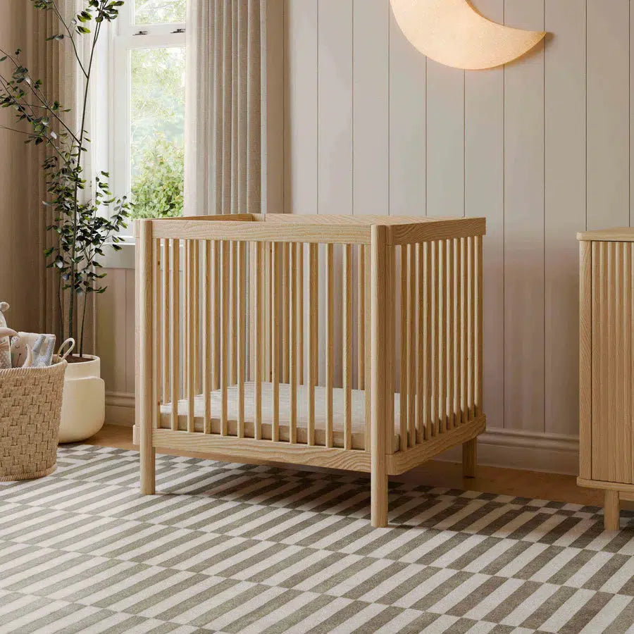 Babyletto Pogo 8-in-1 Convertible Crib - Blonde Wood Finish | Safe & Stylish Nursery Furniture for Newborn to Toddler | Perfect for Modern Baby Rooms & Daycare Centers