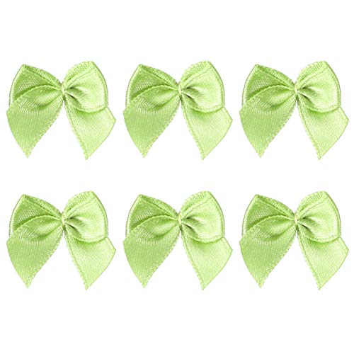 Vosarea 60pcs Light Green Wedding Hair Bows - Handmade Christmas Tree Ribbon Bows for Holiday Decor, Gift Wrapping, Party Hair Accessories & Floral Arrangements