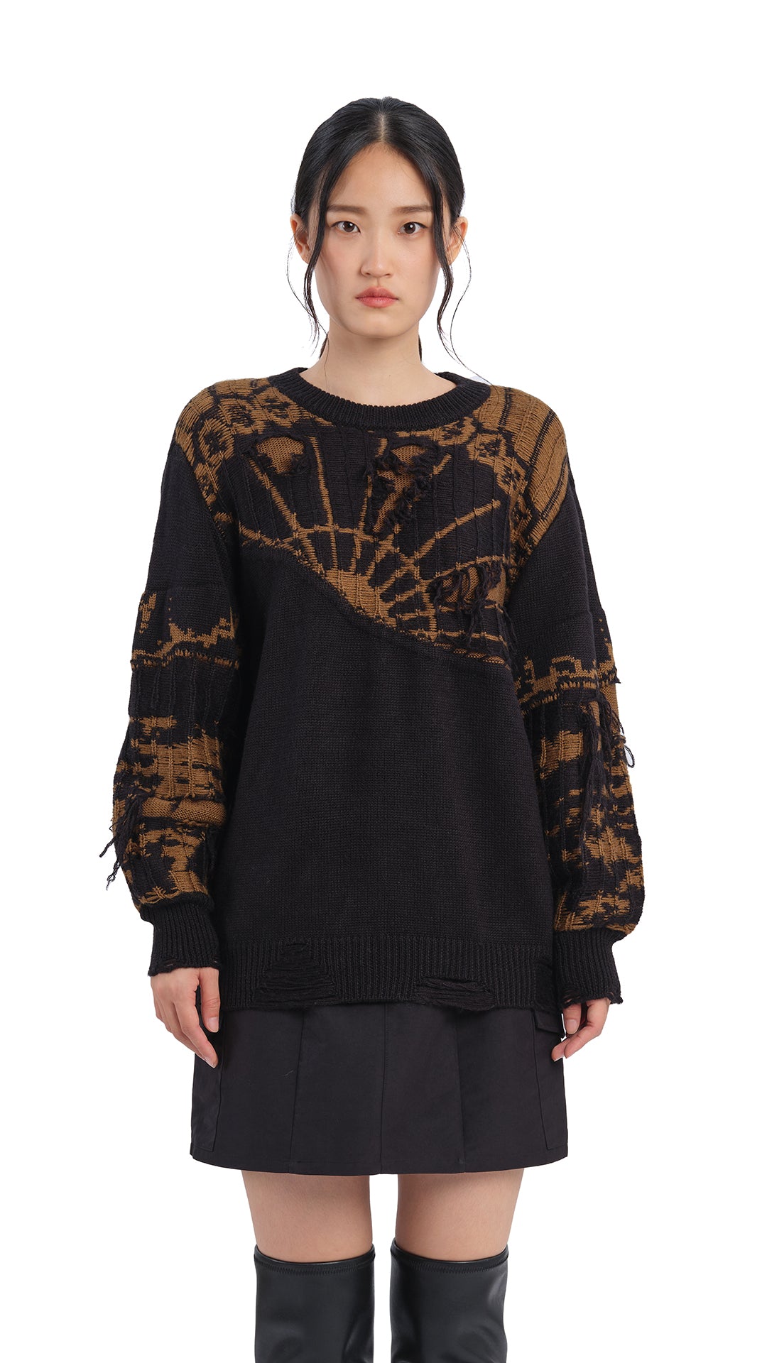 Queen Sisi Knitted Sweater for Women - Soft Winter Pullover with Elegant Cable Stitch - Perfect for Casual Outings, Office Wear & Cozy Home Relaxation