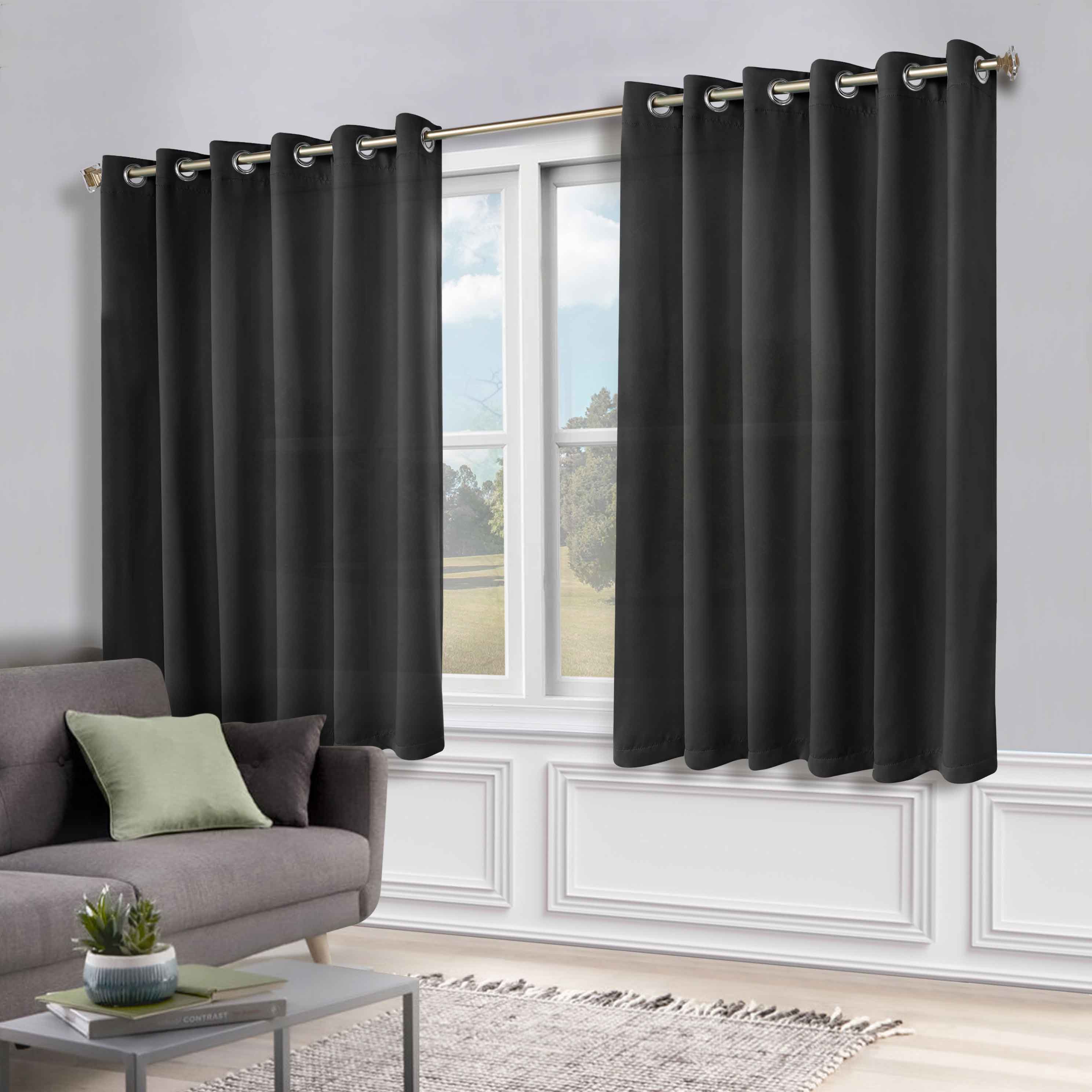Classic Modern Solid Blackout Curtain Panels - Set of 2 for Bedroom & Living Room - Light Blocking Thermal Insulated Window Drapes for Home Decor