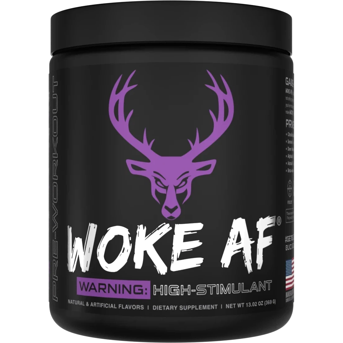 Bucked Up WOKE AF Pre-Workout Supplement - Energy & Focus Booster for Gym, Fitness & Bodybuilding | Ideal for Pre-Workout, Weight Training & Athletic Performance