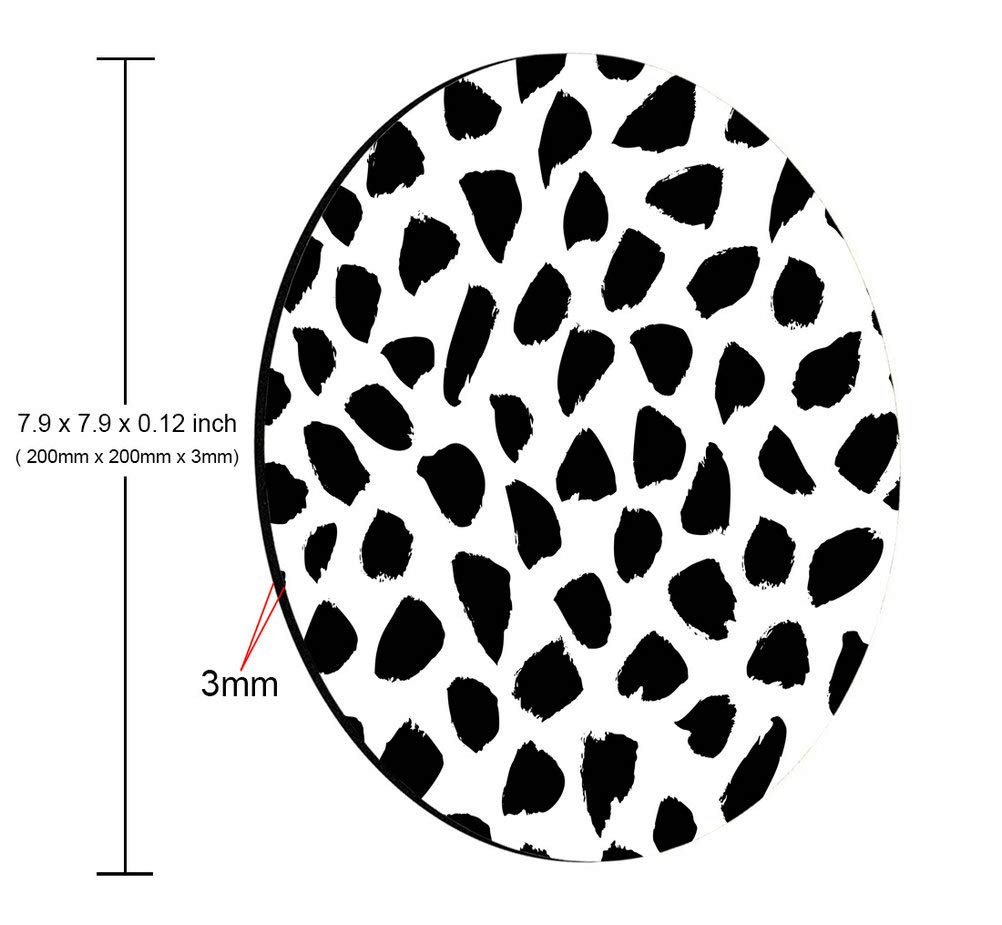 Abstract Polka Dot Mouse Pad - Stylish Round Non-Slip Desk Mat for Computer & Office Decor - Perfect Gift for Women & Cute Desk Accessories (Home & Office Use)