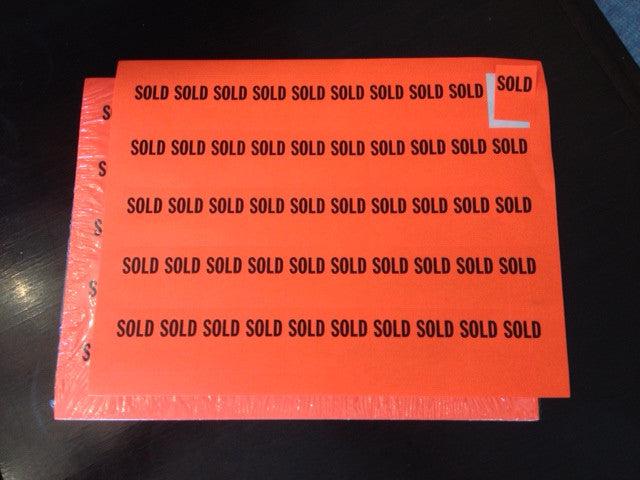 Fluorescent Orange 1 x 1.5 Inch Adhesive Labels - 1000 Pack | High Visibility Stickers for Shipping, Packaging & Organization
