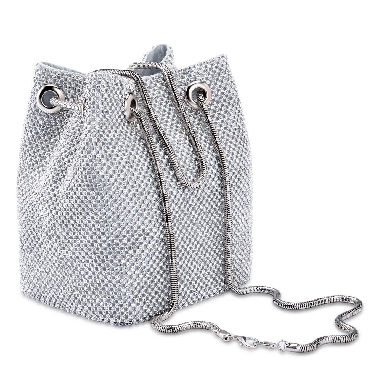 Sparkling Rhinestone Crystal Clutch Bag for Women - Elegant Mini Evening Purse for Party, Prom & Wedding - Small Shoulder Crossbody Bucket Bag | Perfect for Cocktail Events, Date Nights & Formal Occasions