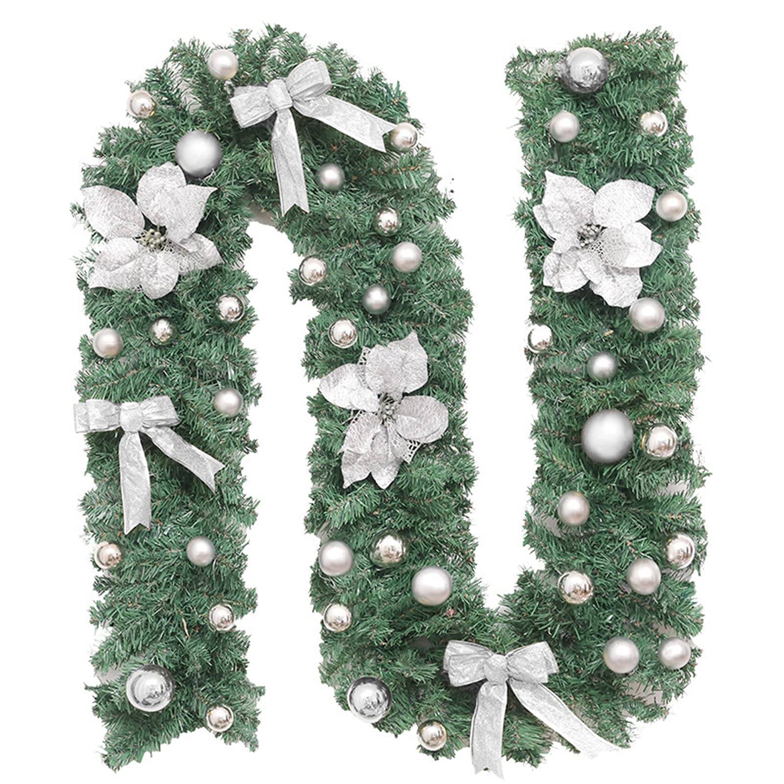 Realistic Fake Plant Vine with Bow-Knot - PVC Artificial Greenery for Garden Arch, Home Decor & Indoor/Outdoor Arrangements - Perfect for Wedding, Party, Office & Living Room Decoration