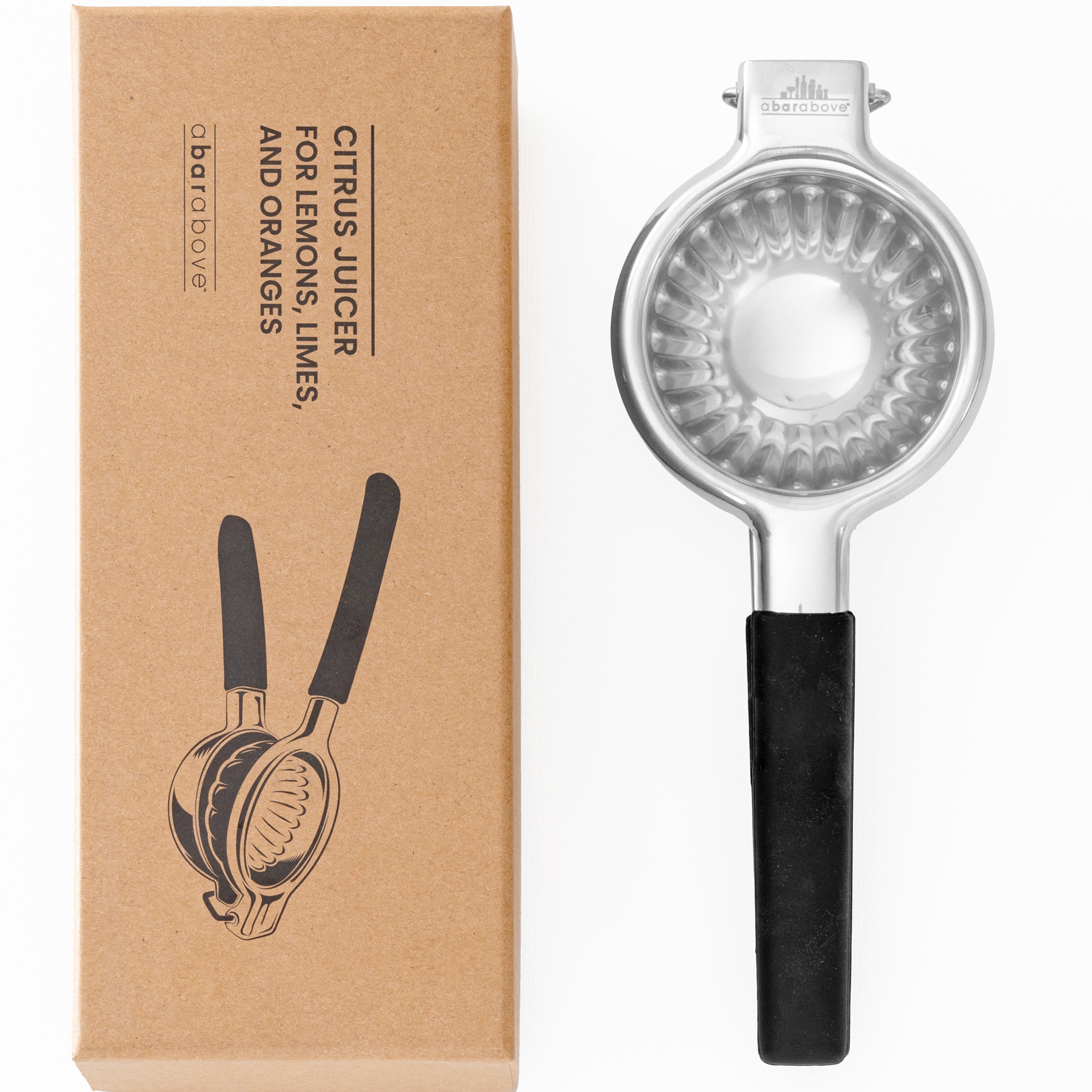 Premium Stainless Steel Citrus Juicer - Manual Hand Press Orange Lemon Lime Squeezer - Durable Kitchen Tool for Fresh Juice at Home, Restaurants & Bars