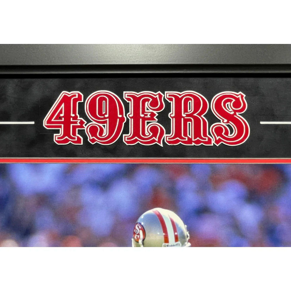 Jerry Rice Autographed San Francisco 49ers 16x20 Framed Photo - BAS Certified Signed Memorabilia - Perfect for NFL Fans, Man Cave Decor & Sports Collectors