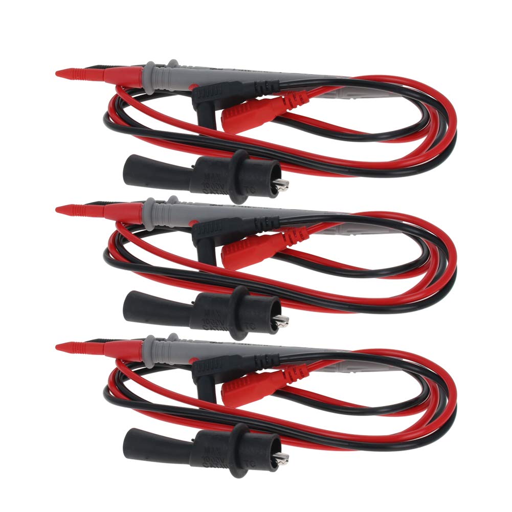 Fielect Digital Multimeter Test Leads with Alligator Clips - 6PCS High-Quality Multimeter Probe Tester Wire Pen Cable for Electrical Testing, DIY Repairs, and Automotive Diagnostics