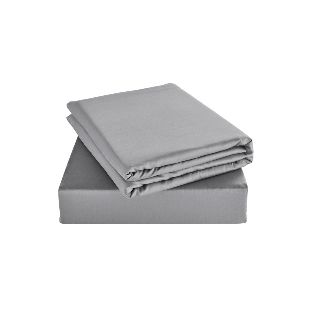 100% Natural Bamboo Bed Sheet Set - Queen Size, Silver Gray - Ultra Soft & Breathable for All-Season Comfort - Perfect for Hot Sleepers & Eco-Friendly Home Decor