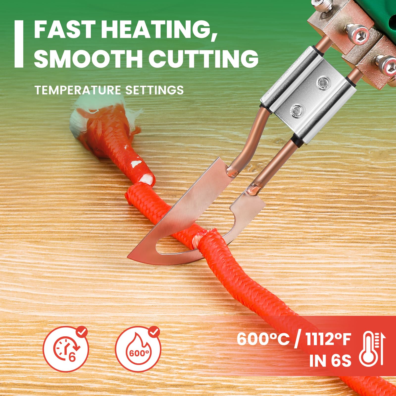 Huanyu 100W Hot Knife Fabric Cutter - 110V Electric Arc Knife with Adjustable Temperature up to 1112℉ for Cloth, Foam, Rope, Braided Belt Cutting | Perfect for DIY Crafts, Upholstery, and Marine Rope Work