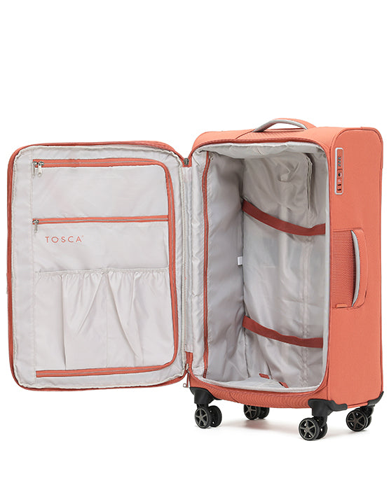Tosca TCA720 Vega 21in Small Spinner Luggage - Lightweight Rust-Resistant Suitcase for Travel & Business Trips