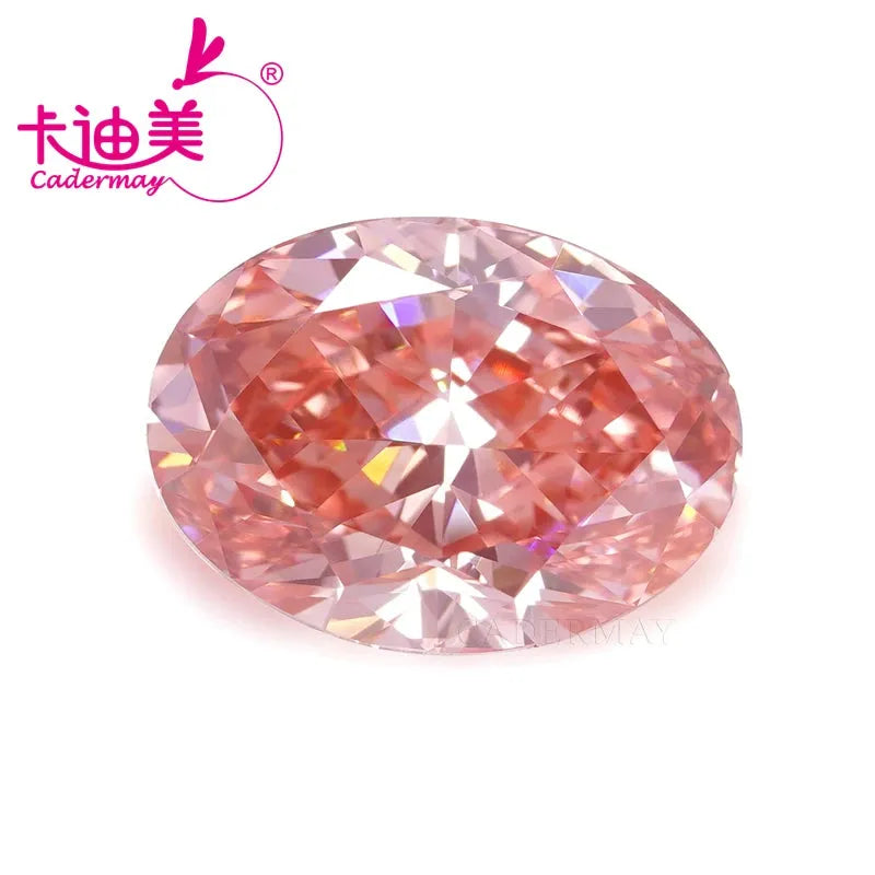 CADERMAY Oval Cut Fancy Pink VS1 Clarity CVD Lab Grown Diamond - Loose Gemstone for Wedding Jewelry Making & Engagement Rings | Perfect for Custom Fine Jewelry Design