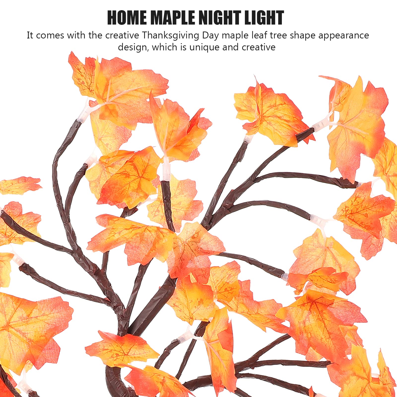 BESPORTBLE Realistic LED Maple Tree Lamp - 1PC Lifelike Maple Leaf Night Light for Home Decor, Thanksgiving & Holiday Lighting - Perfect for Living Room, Bedroom, and Seasonal Decoration