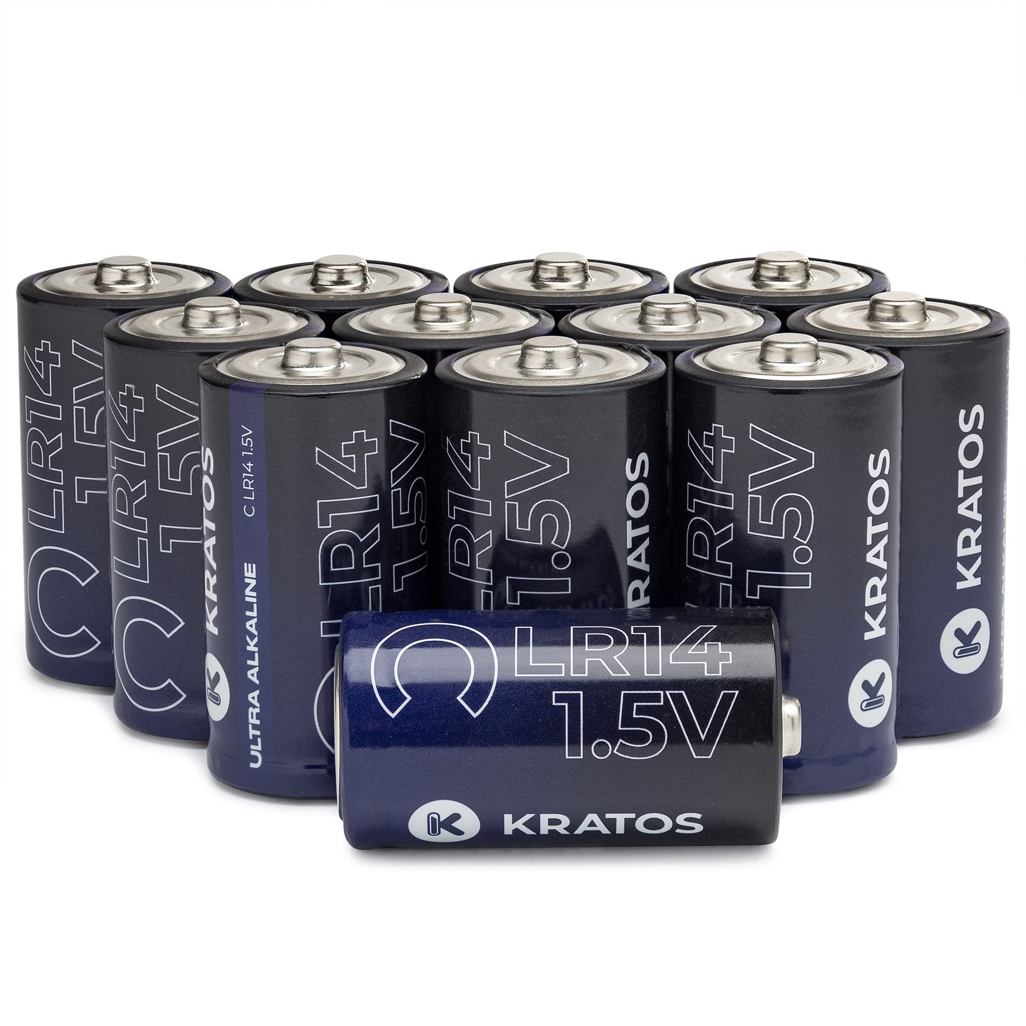 12 Pack Alkaline C Batteries - Long-Lasting 10 Year Shelf Life - Mercury & Cadmium Free - Ideal for Flashlights, Toys, Radios & Emergency Kits - Disposable Replacement Batteries for Home & Office Use