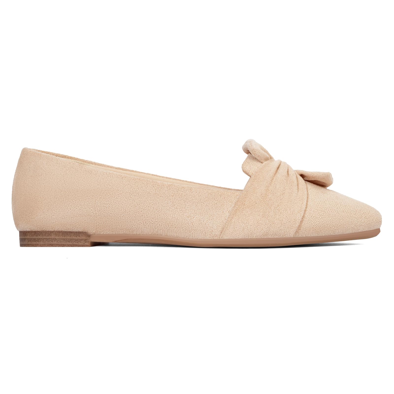 MUSSHOE Women's Pointed Toe Ballet Flats - Elegant Bowknot Dress Shoes for Work, Office & Wedding - Comfortable Slip On Flat Shoes for Women