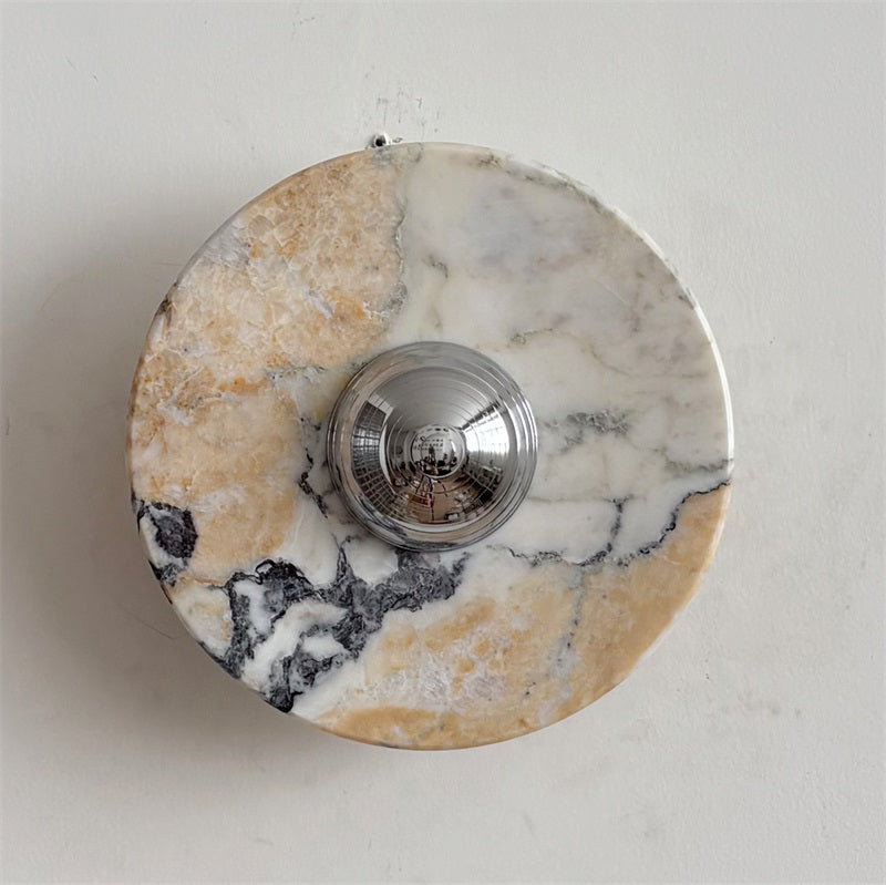 Calacatta Marble Wall Sconce Light - Modern Gold Finish Bathroom Vanity Lighting for Bedroom, Hallway & Living Room Decor